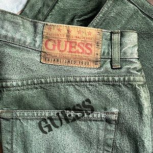 90s Guess Jeans Pigment Dyed High Waist Acid Wash